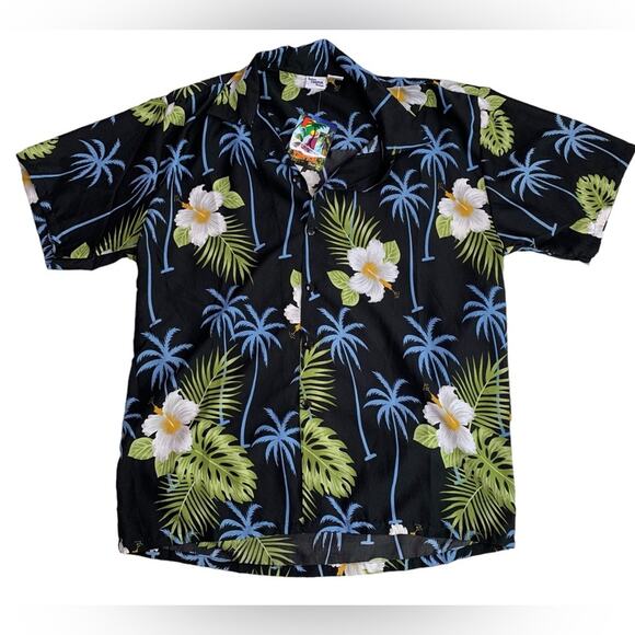 Indian Tropical Men’s Size XL Shirt Hawaiian Print Short Sleeve Lightweight NEW - Picture 1 of 5